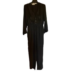 Heatherly Black Jumpsuit Women's Long Sleeve Size 8